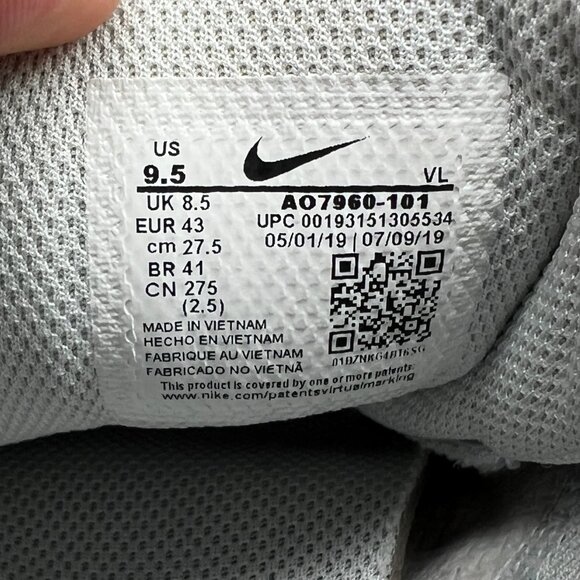 Nike Alpha Huarache Varsity Low Baseball‎ Cleats Men's 9.5 White Athletic Shoes - Picture 12 of 12